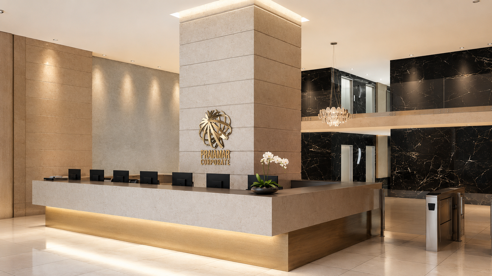 Recepção do Edifício Praiamar Corporate